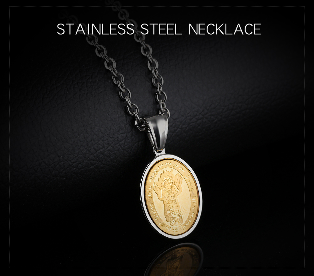 2Pcs Unisex Mens Womens Divino Nino de Colombia Medal Divineinfant Child Jesus Stainless Steel Pendant Necklace4958956