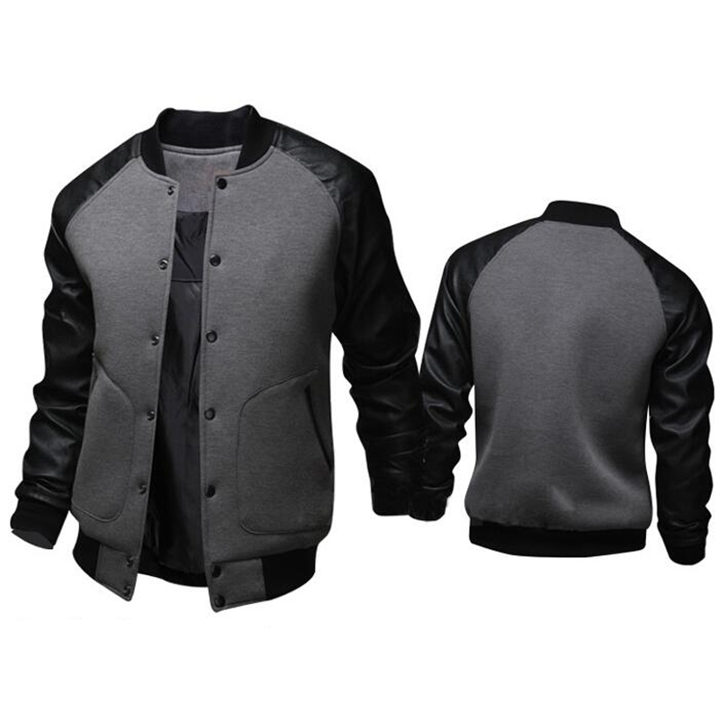 Fashion Black Jacket Spring Mens Single Breasted Pu Leather Patchwork Baseball Jacket Brand Gray Jackets free shipping, Black;brown
Fashion Black Jacket Spring Mens Single Breasted Pu Leather Patchwork Baseball Jacket Brand Gray Jackets free shipping, Black;brown