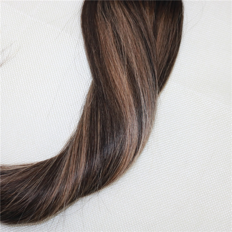 Balayage color #2 fading to #27 Omber Hair Weft Extensions 100% Real Remy Human Hair Weave Slik Straight 8a Grade Hair Weft
