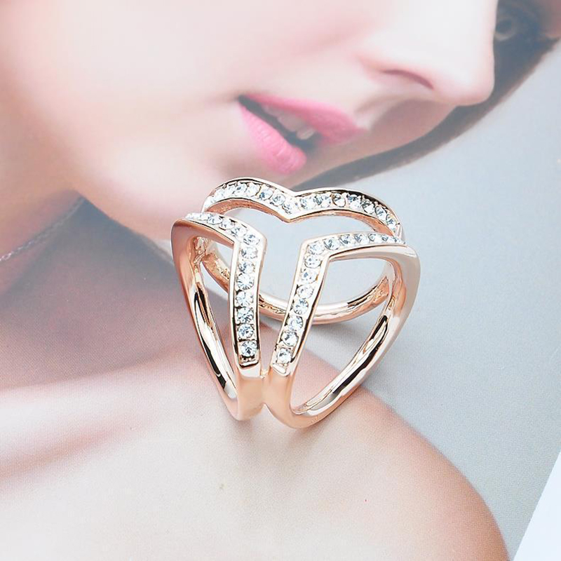 Wholesale- New Gold Silver Stereo Heart Scarf Buckle Wedding Brooch Christmas Pins Simulated Crystal Holder Silk Scarf Jewelry R1004