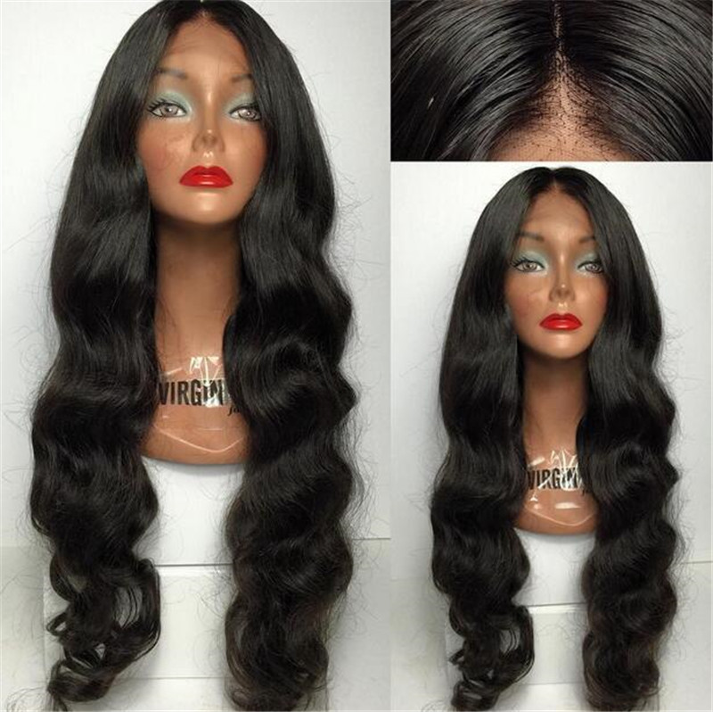 100% Virgin Human Hair Full Lace Wigs 7A Brazilian Peruvian Malaysian Indian Cambodian Body Wave Glueless Lace Front Wigs For Black Women