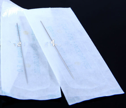 500Pcs/box 1R Single Round Needles For Eyebrow/Eyeliner/Lips Permanent Makeup 0.35*50mm Cosmetic s