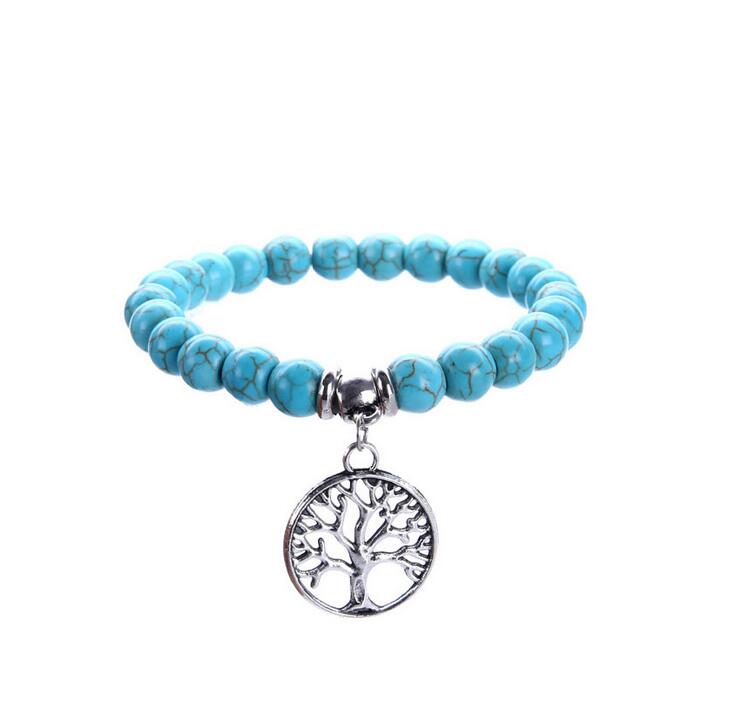 High quality Fashion turquoise stretch line hot handmade turquoise beaded elephant bracelet FB027 mix order 20 pieces a lot Beaded, Strands