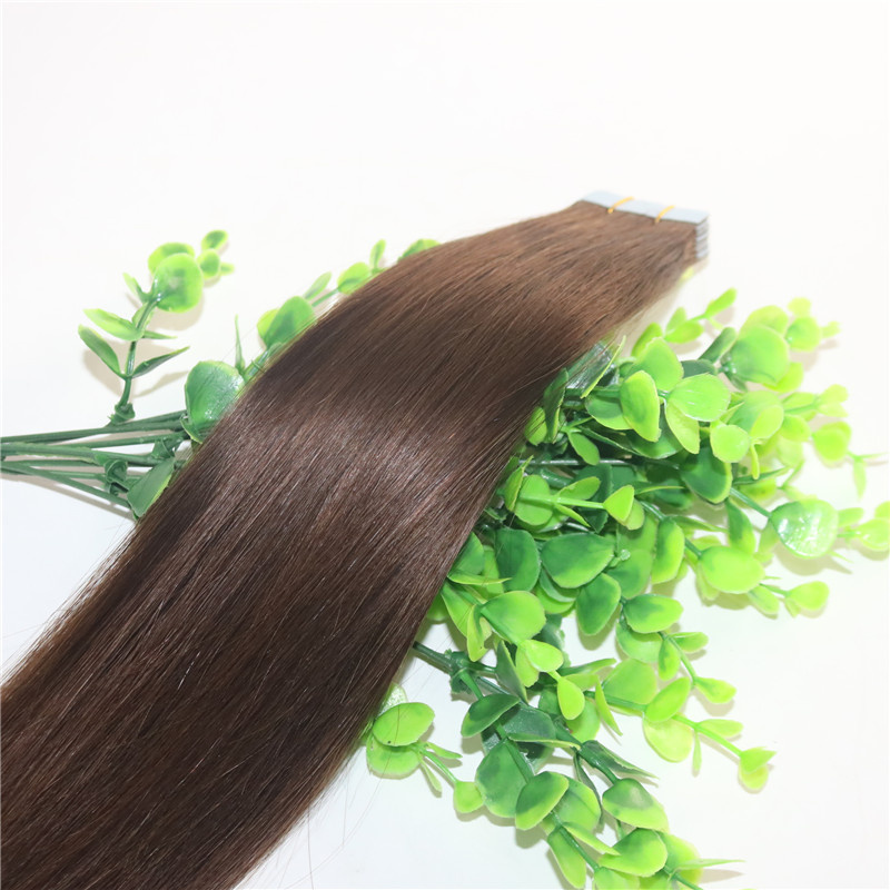 Tape In Human Hair Extensions Medium Brown #4 40pcs 100gram Remy Tape Hair Extensions Skin Weft Thick End