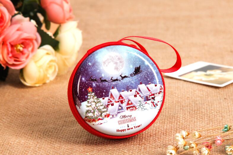 Funny Cute Girl Pula Coin Purse Round Tin Box Coin Bag Tinplate Zipper Bag Women Purse Headset Creative Coin Bag