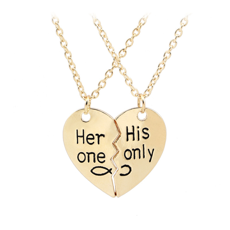 Hot Selling Broken heart 2 parts Her one His only Infinity heart Pendant Necklaces Jewelry BFF Best Bitch Gift
Hot Selling Broken heart 2 parts Her one His only Infinity heart Pendant Necklaces Jewelry BFF Best Bitch Gift