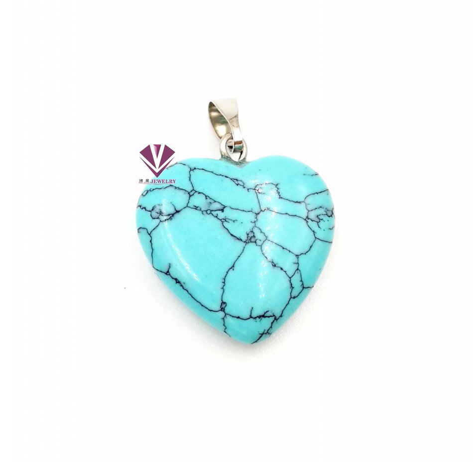 Handcrafted Heart-Shaped Pendants with Natural Crystals for Personalized Accessories