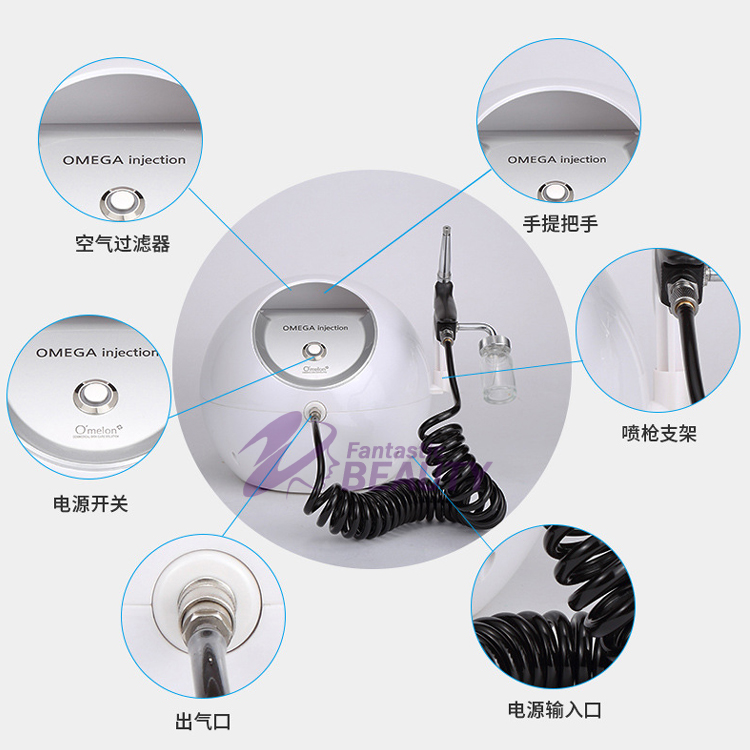 Korea Model O2 Oxygen Jet Peel Water Oxygen Skin Rejuvenation Acne Removal Skin Care Machine OMEGA