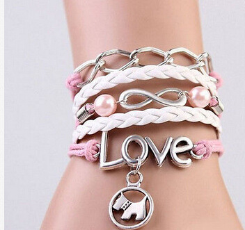Hot sale Bursts of friendship multi-layer bracelet hand rope FB150 mix order 20 pieces a lot Charm Bracelets