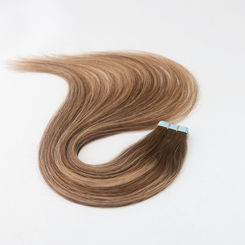 Balayage Color 4/27 Remy Hair Straight High Quality Best Selling PU Tape Hair 100G Per Bundle In Stock
