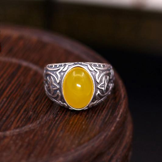 Art Deco Vintage 925 Sterling Silver 10x14.5mm Oval Cabochon Semi Mount Ring Fine Silver Charm Jewelry Setting
