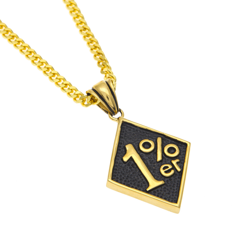 Trendy Jewelry Newest 1PC Luckly Number 1%er Pendants Cool Men Stainless Steel Biker Pendants For Male Necklace