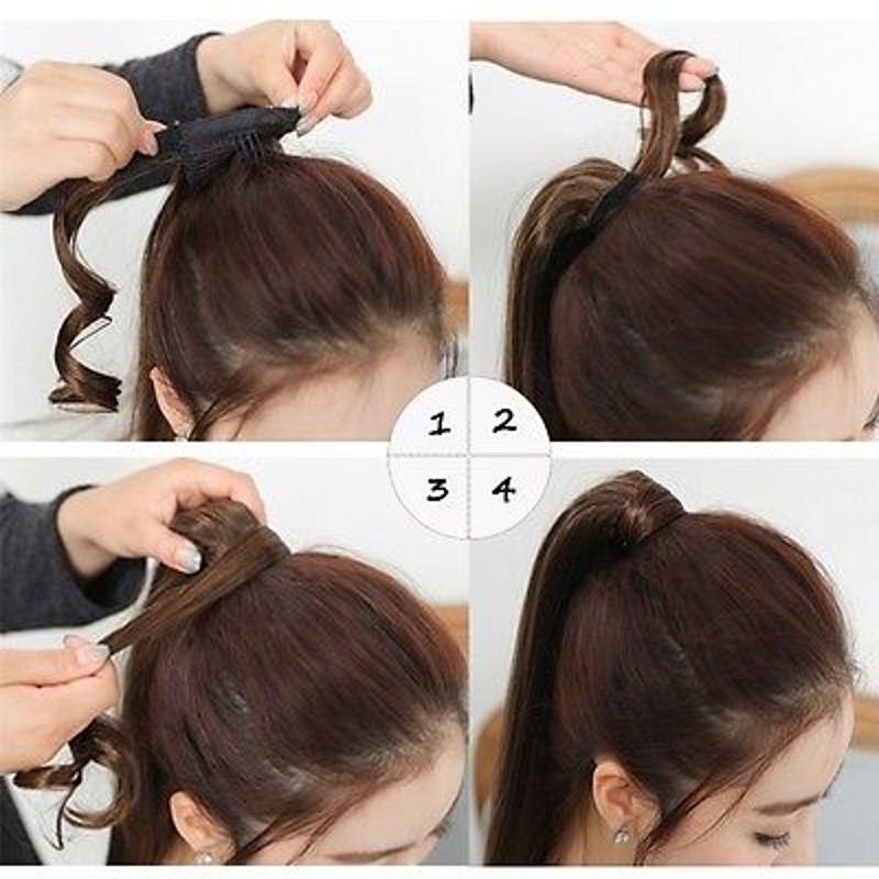 Brazilian Virgin Hair Kinky Curly Pony tail Human Hair Drawstring Ponytail deep CULRY Hair ribbon wraps Clip in Ponytail For Black Women