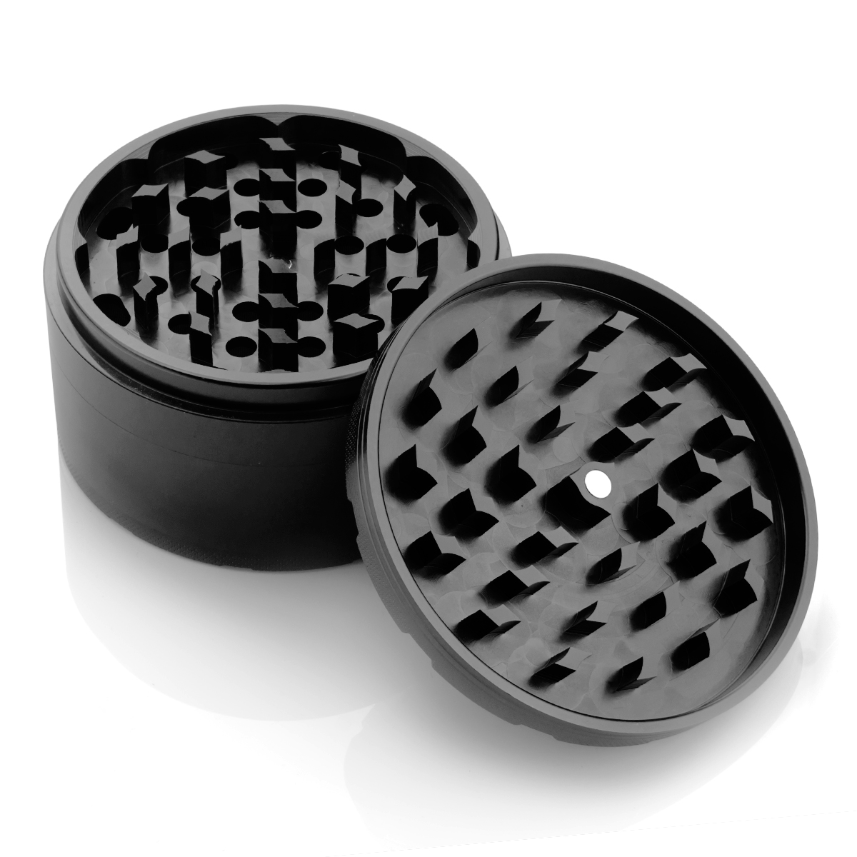 Formax420 Big Size 100mm X 55mm 4 Layers Zinc Alloy Grinder Herb Crusher Spice Muller Black Color Available 322