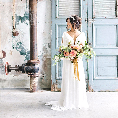 Sexy V-Neck Backless Greek Wedding Dresses 2020 Robe de Mariage Bohemian Beach Bride Dress With Sleeves Country Wedding Dress