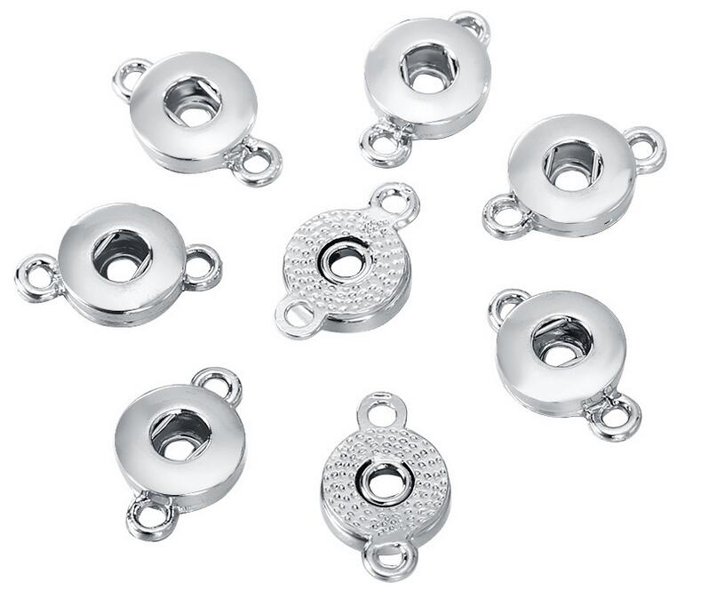 20pcs/lot 18mm sliver Noosa Ginger Snap Base Interchangeable Accessories for Jewelry Snap Button Base DIY Jewelry Accessory Fit Bracelet