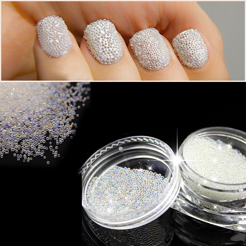 Nail Art Decoration Glitter Crystal Glass Caviar Beads Tiny 3D Micro Pixie Mermaid Nails Art Hot Nail Decorations