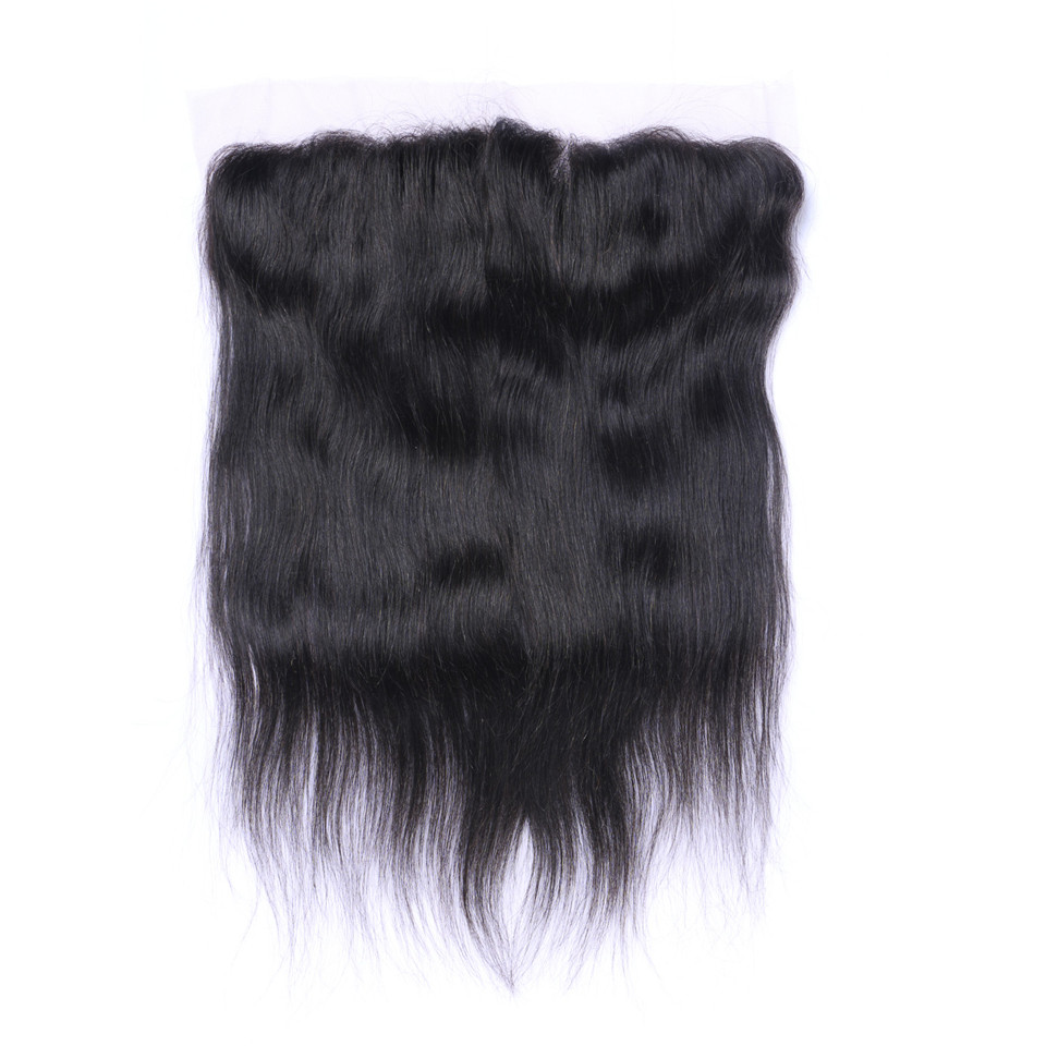 Transparent Straight 13x4 Lace Frontal Closures With Pre-plucked Hairline and Baby Hair Free Part 100% Unprocessed Virgin Human