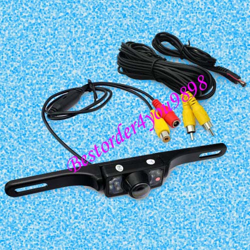 Wireless 7 LED IR Car Reversing Backup Camera + 4.3" LCD Foldable Monitor Rear View Kit