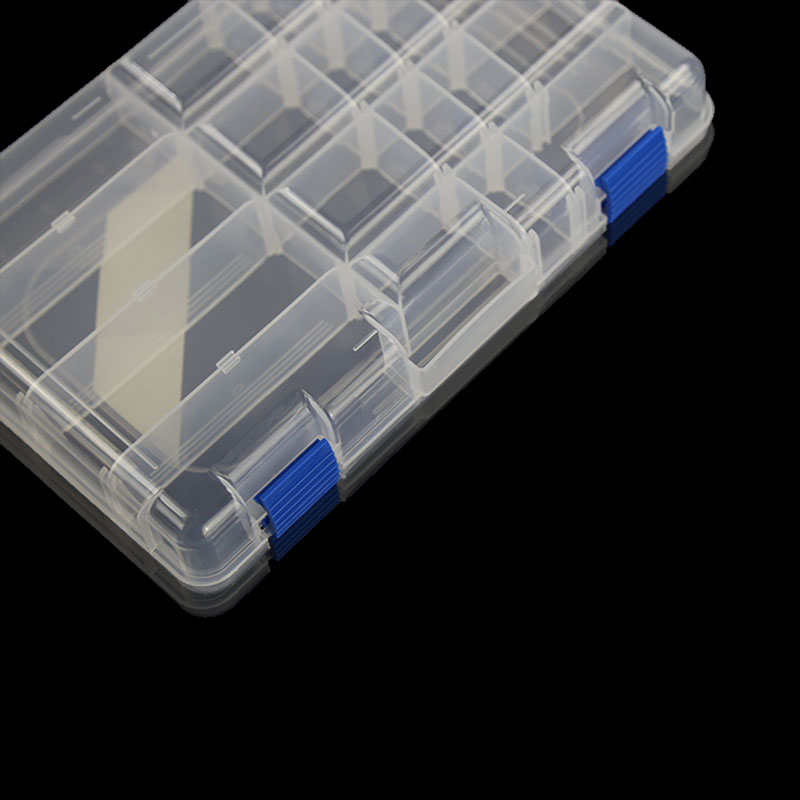 transparent grid PP storage box Category Sealed bin Home case office Chip box part Removable jewelry tool box