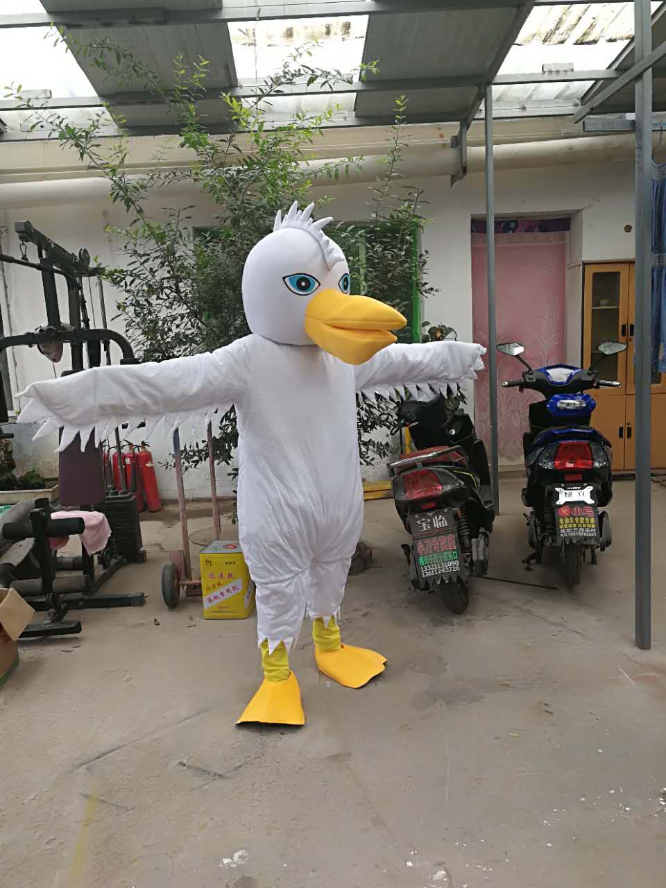Pelican Heron Ibis Storks mascot costume Adult Size free shipping, White
Pelican Heron Ibis Storks mascot costume Adult Size free shipping, White