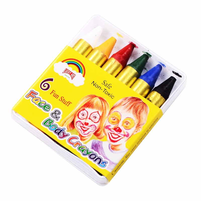 Body Paint Crayons Pearl Neon Fluorescent Maquiagem Makeup Kids Face Paint Pigment UV Glow Painting 6 Color/Set