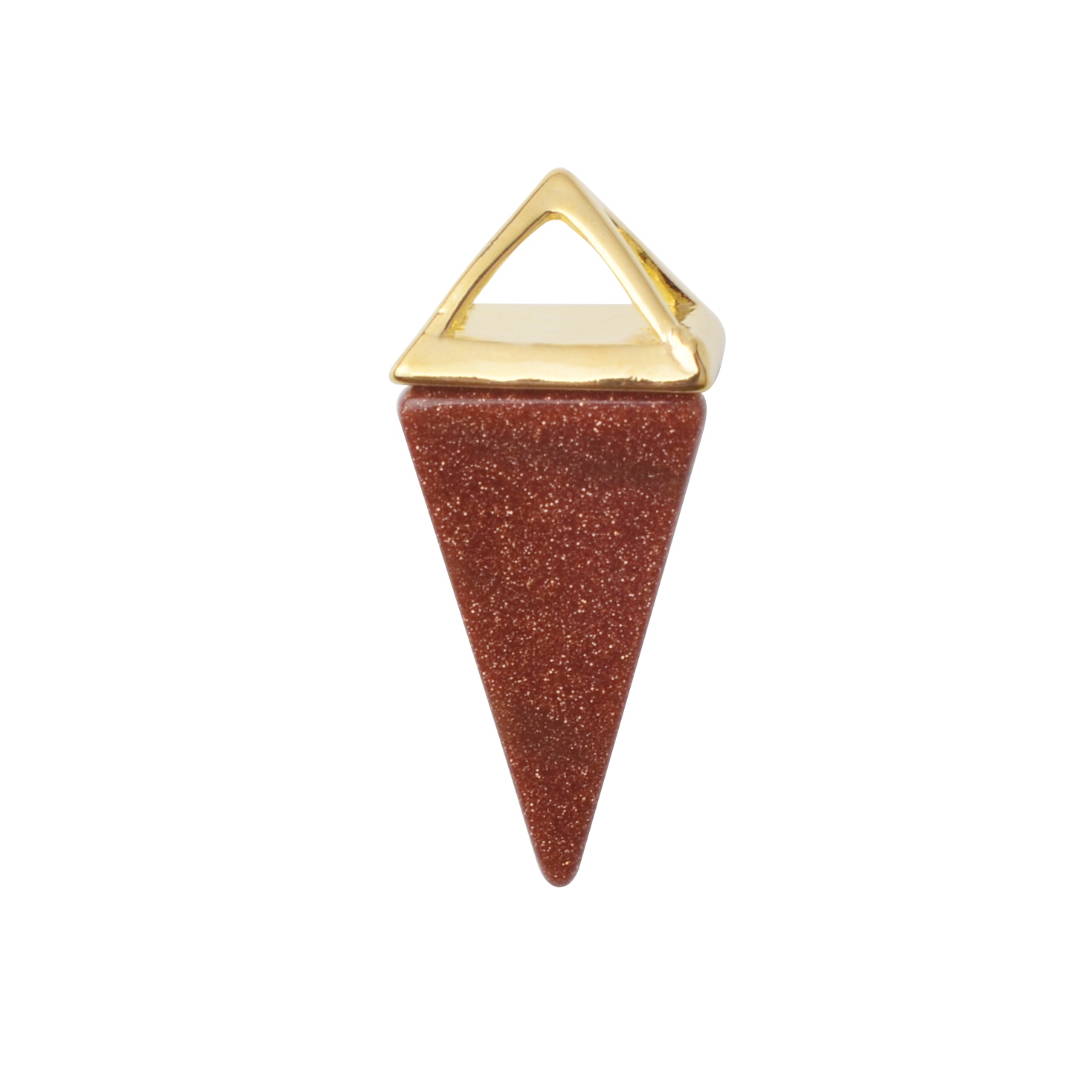 Pink crystal cone Light Yellow Gold Color Natural Gem Men's Waist Car Keychain Women's Leather Pendant