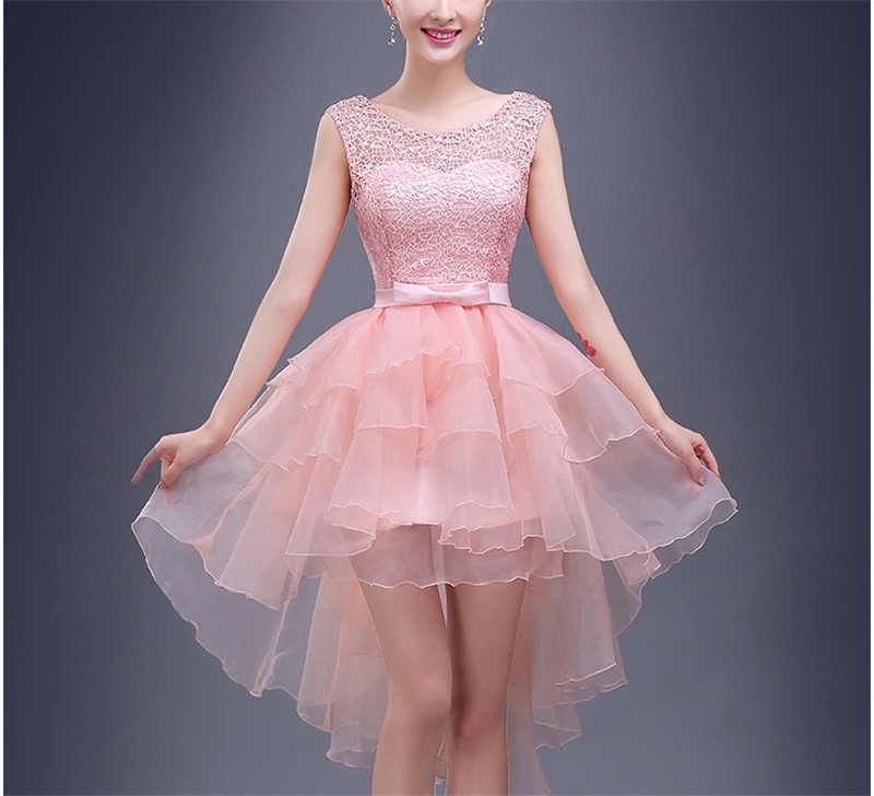 Hot Sale Short Evening Dresses with Sashes 2017 Elegant Gray Red High Low Ball Prom Party Homecoming Pageant Graduation Formal Dress