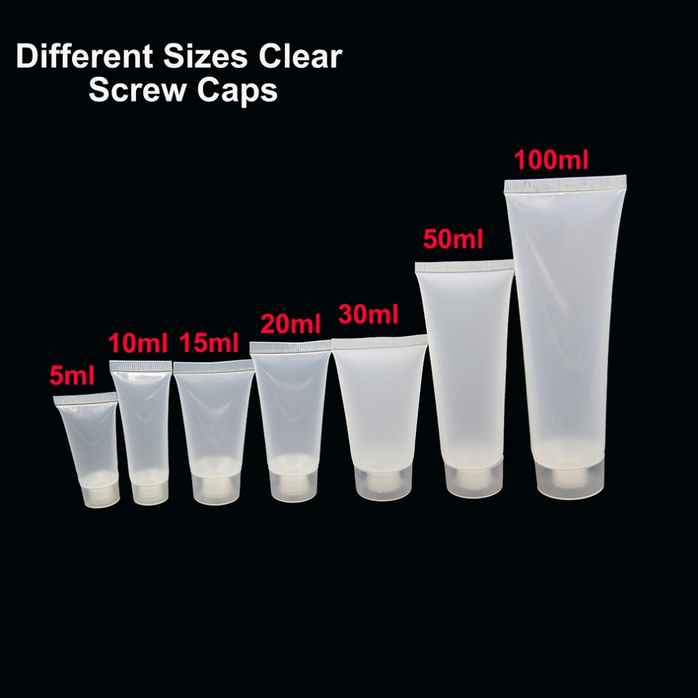 5ml 10ml 15ml 20ml 30ml 50ml 100ml Clear Plastic Lotion Soft Tubes Bottles Frosted Sample Container Empty Cosmetic Makeup Cream Container
5ml 10ml 15ml 20ml 30ml 50ml 100ml Clear Plastic Lotion Soft Tubes Bottles Frosted Sample Container Empty Cosmetic Makeup Cream Container