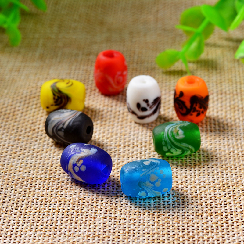 10pcs/lot 15x20mm Handmade Tibetan Old Lampwork Beads Phoenix Feather Waist Drum Beads for Jewelry Making DIY Bracelet
10pcs/lot 15x20mm Handmade Tibetan Old Lampwork Beads Phoenix Feather Waist Drum Beads for Jewelry Making DIY Bracelet