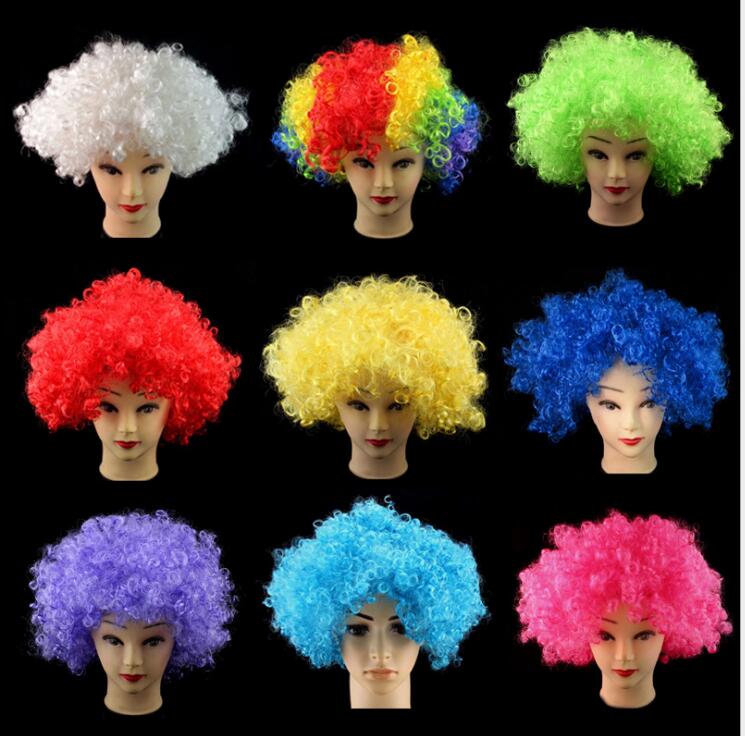 Halloween disco curly wig Rainbow Afro wigs cosplay Clown head wigs Child Adult Costume Football Fan Wigs Hair for Fun
Halloween disco curly wig Rainbow Afro wigs cosplay Clown head wigs Child Adult Costume Football Fan Wigs Hair for Fun