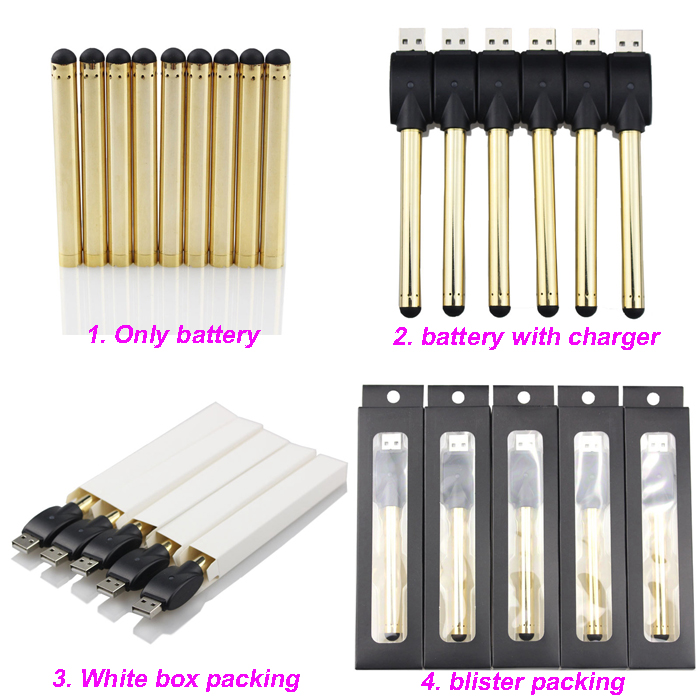 Golden O pen vape bud touch battery with USB Charger 510 thread e cigarette cartridges wax oil pens for CE3 vaporizer pen cartridges
Golden O pen vape bud touch battery with USB Charger 510 thread e cigarette cartridges wax oil pens for CE3 vaporizer pen cartridges