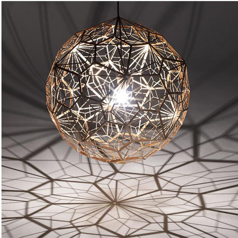 Modern Round Ball Pendant Lamps American Droplight Silver Gold Copper Pendant Lights Fixture Hotel Bar Home Indoor Lighting Restaurant Lamp