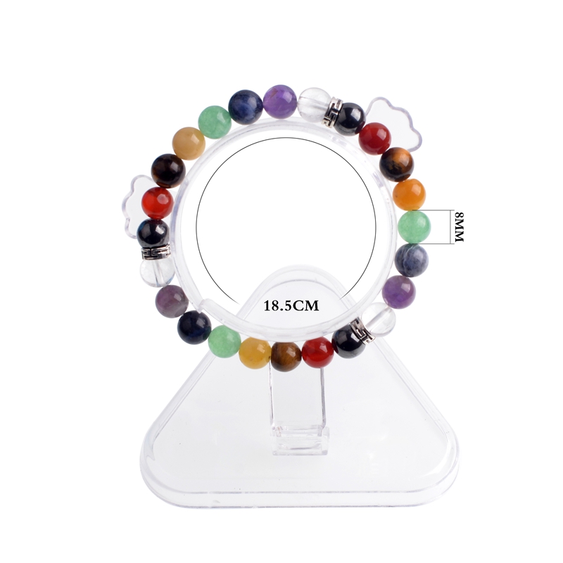 7 Chakra reiki Transshipment Natural Stone GuardianYoga Amethyst Agate Tiger Eye Green Gold Green Black Onyx Summer Crystal Jewelry Bracelet