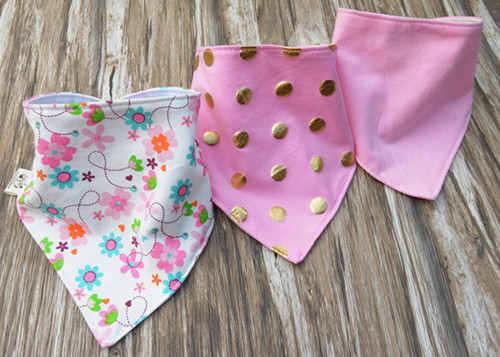 3pc/set Baby cotton Bibs burp Cloths Newborn double layer girls boys Waterproof Triangle Saliva Towel animal owl style bib YE010