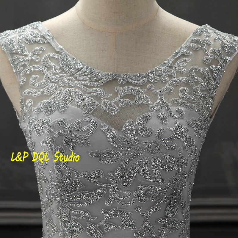 Stunning Mother's Dresses light Gray Mother of the Bride Dresses Shining Sequins Beads Lace-up Back Formal Dresses Plus Size Custom Made