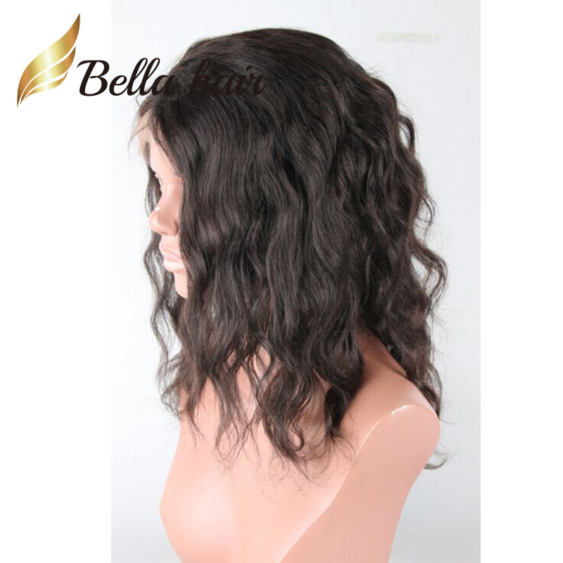 Natural Wave HD Transparent Lace Front Wig Natural Curl Wavy Virgin Human Full Lace Hair Wigs 130% 150% Density for Black Women Julienchina Bella Hair