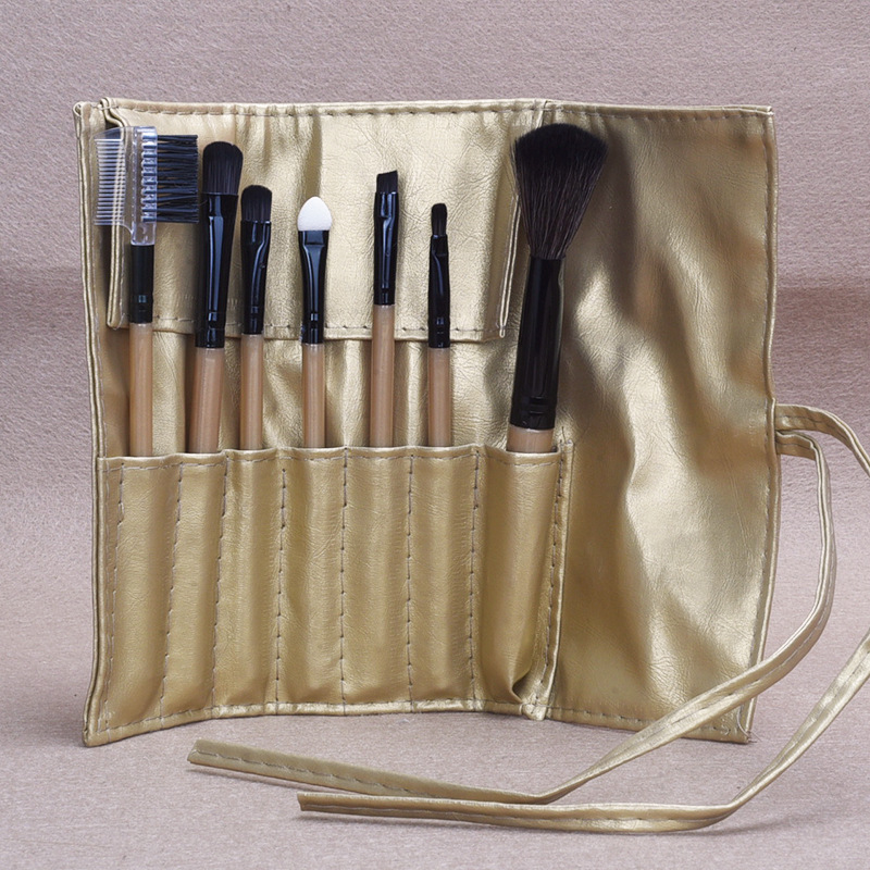 Professional 7 pcs paintbrushes of Makeup Brushes Set tools Make-up Toiletry Kit Wool Brand Make Up Brush Set Case ZA2017
