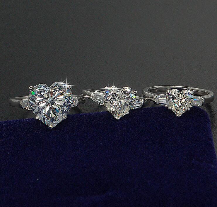 Victoria Wieck Classic Fashion Women Jewelry 925 Sterling Silver Stunning Cute Pear Cut White Topaz CZ Diamond Wedding Girl's Ring Gift box