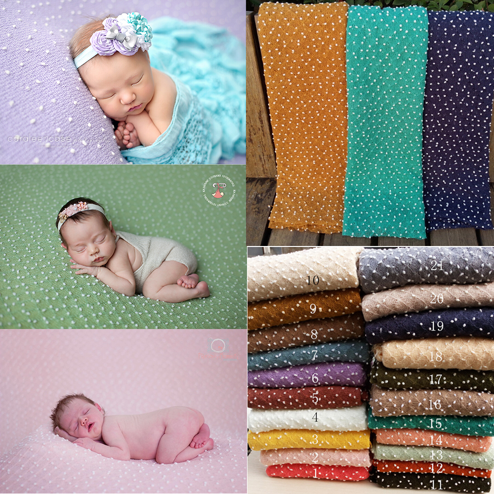 150*100cm Knit Bobble Wraps Mini Small Ball Wraps Newborn Baby Photography Backdrops Background Newborn Fotografia Blanket Props