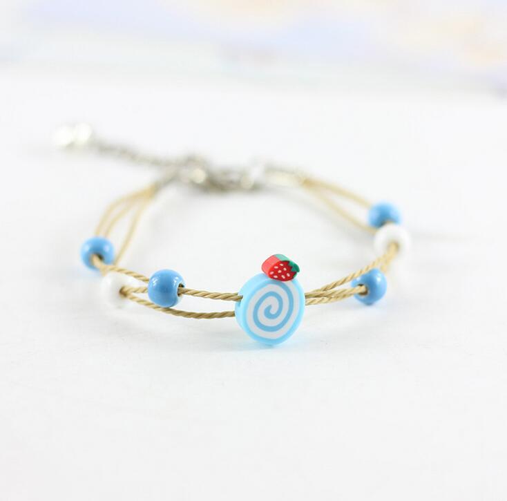 High quality Cute female cartoon couple sisters bracelet simple sweet jewelery FB108 mix order 20 pieces a lot Charm Bracelets