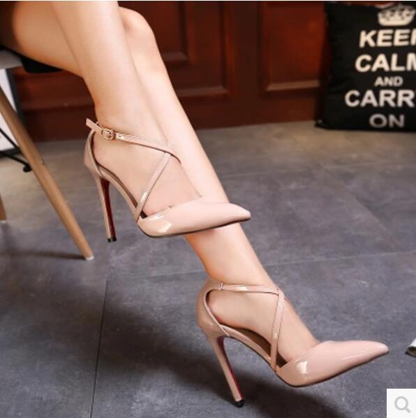 2017 Women pumps nude color cross strap high heels thin heel wedding shoes sexy high heels point toe pumps
2017 Women pumps nude color cross strap high heels thin heel wedding shoes sexy high heels point toe pumps