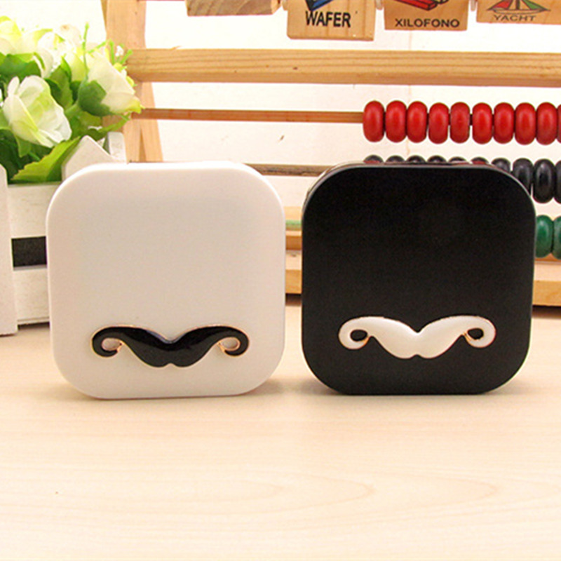 Lovers Cartoon Cute Beard Travel Glasses Contact Lenses Box Contact lens Case for Eyes Care Kit Holder Container Gift F2017420