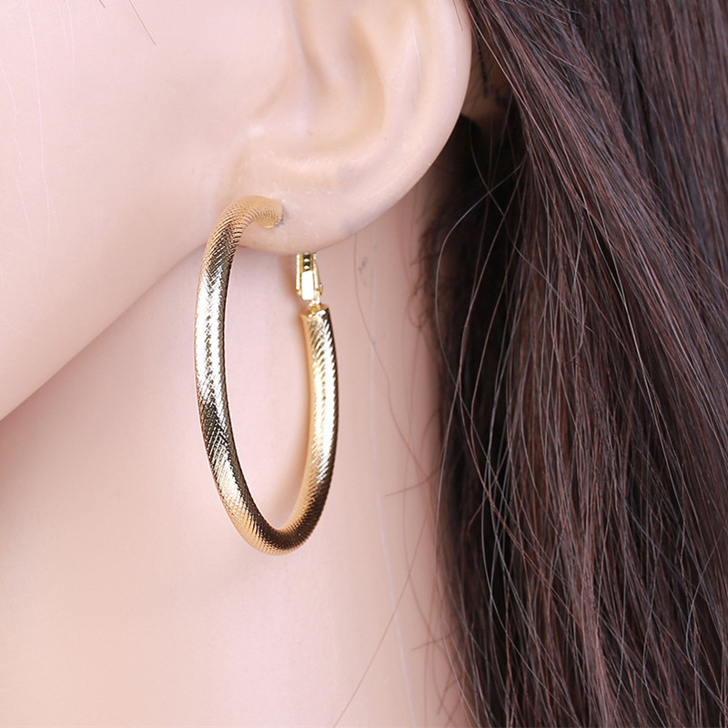 New Comings Hotsale Fashion Womens 18K Yellow Gold Plated Hoop Earrings Huggie Charms Ear Studs Jewelry for Party
