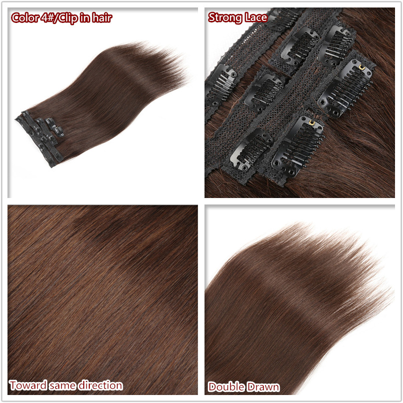 Grade 8A--Top Grade Quality Brown Color 4# Clip In Human Hair Extesnison 70g 100g 120g 16''-26'' Virgin Silk straight wave hair, Free DHL, Brwon color 70g
Grade 8A--Top Grade Quality Brown Color 4# Clip In Human Hair Extesnison 70g 100g 120g 16''-26'' Virgin Silk straight wave hair, Free DHL, Brwon color 70g