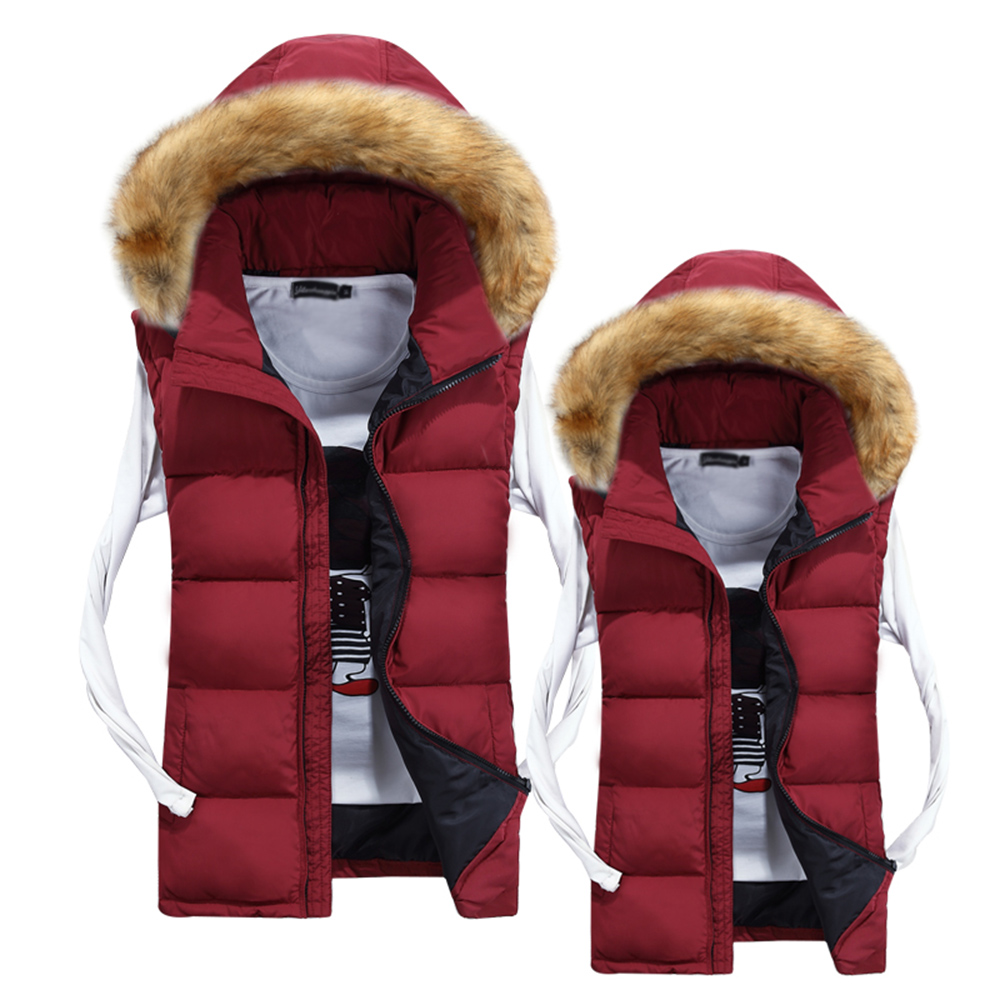 Wholesale- Fall and winter clothes couple down cotton vest men's waistcoat vest solid color Slim thick fur collar detachable belt, Deep blue
Wholesale- Fall and winter clothes couple down cotton vest men's waistcoat vest solid color Slim thick fur collar detachable belt, Deep blue