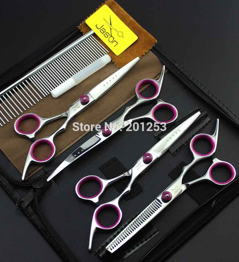 Wholesale- Stainless Steel 6.0Inch 4Pcs/Set Jason Pet Grooming Scissors Silver Dog Shears Straight &Thinning&Curved ScissorsLZS0640
Wholesale- Stainless Steel 6.0Inch 4Pcs/Set Jason Pet Grooming Scissors Silver Dog Shears Straight &Thinning&Curved ScissorsLZS0640