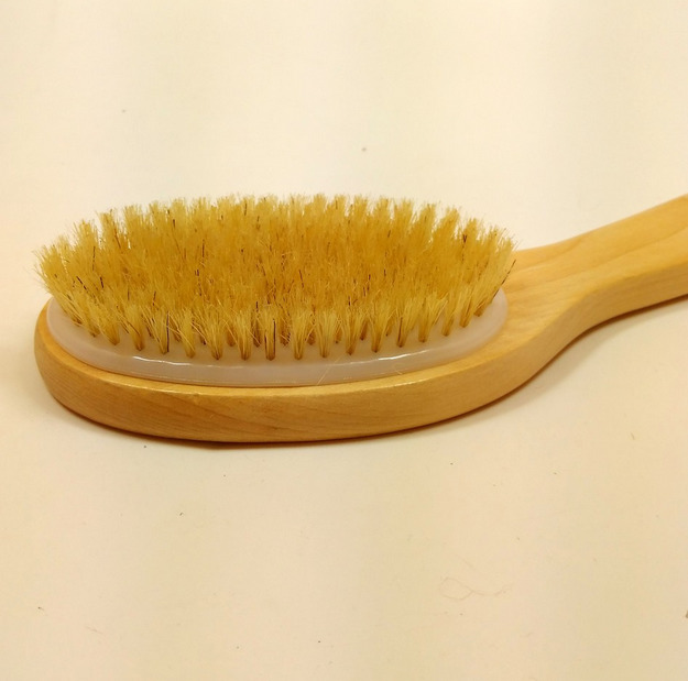 Natural Bristle Dry Skin Exfoliation Brush Full Body Detox Fight Cellulite Tool