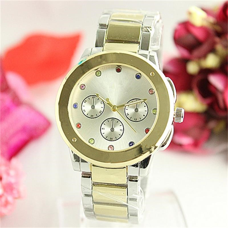 Women uartz Watches Fashion colour Rhinestone Diamond inlay Clock dial Quartz Watches Stainless Steel Watch Alloy Wrist Quartz Watch, Slivery;brown
Women uartz Watches Fashion colour Rhinestone Diamond inlay Clock dial Quartz Watches Stainless Steel Watch Alloy Wrist Quartz Watch, Slivery;brown