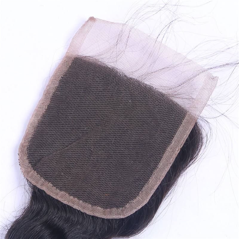 Lace Closure Loose Wave 100% Virgin Brazilian Hair Weave Closure 4x4 Lace Closure Hair Piece Three Part Lace Natural Color 8-20 Inch